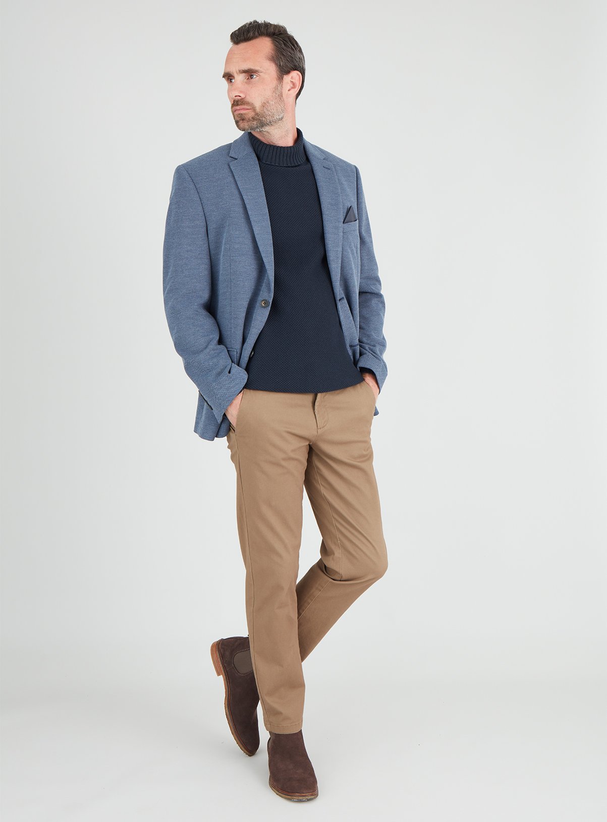 Blue Comfort Knit Tailored Fit Jacket Review