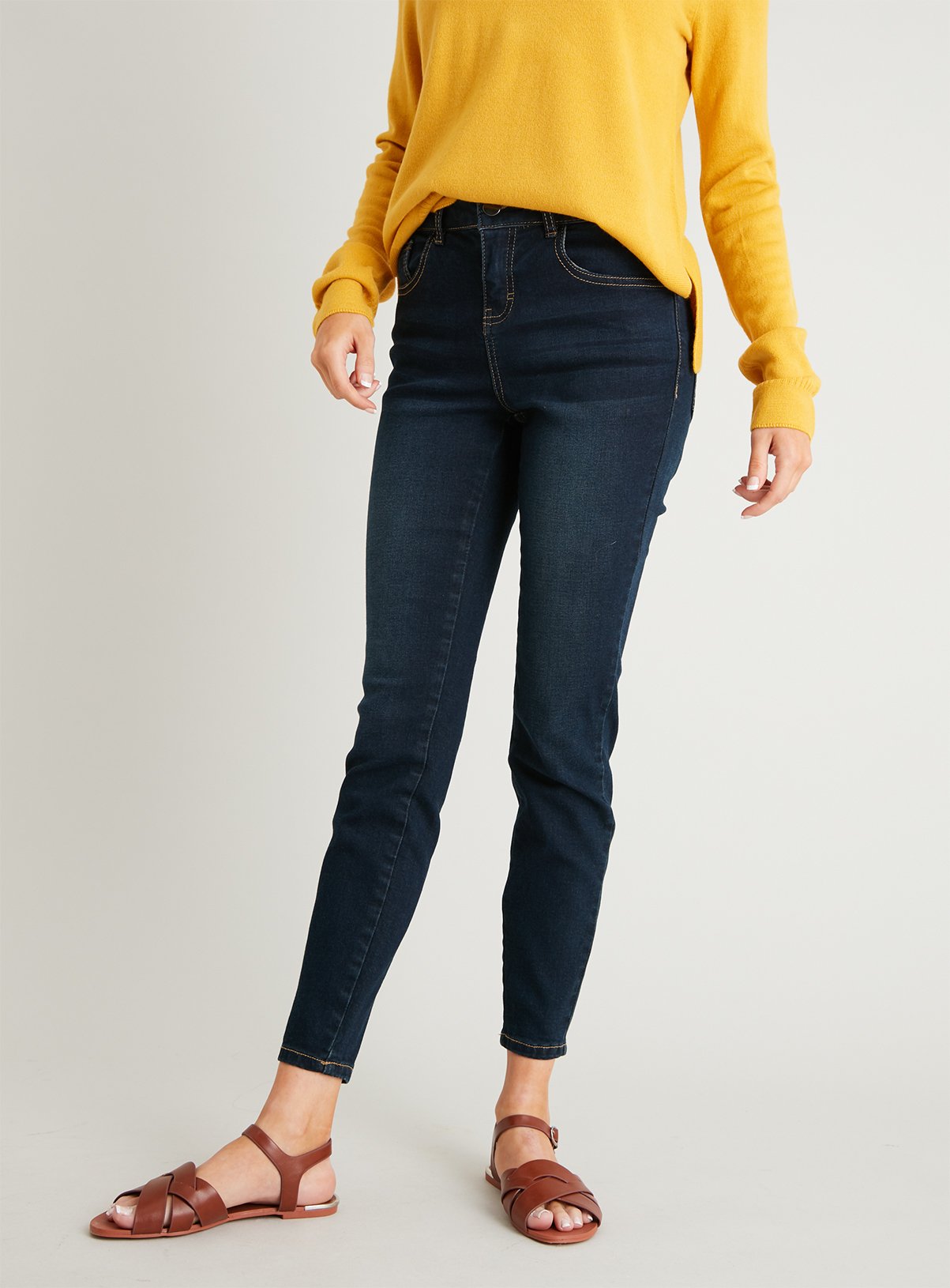 petite dark wash jeans