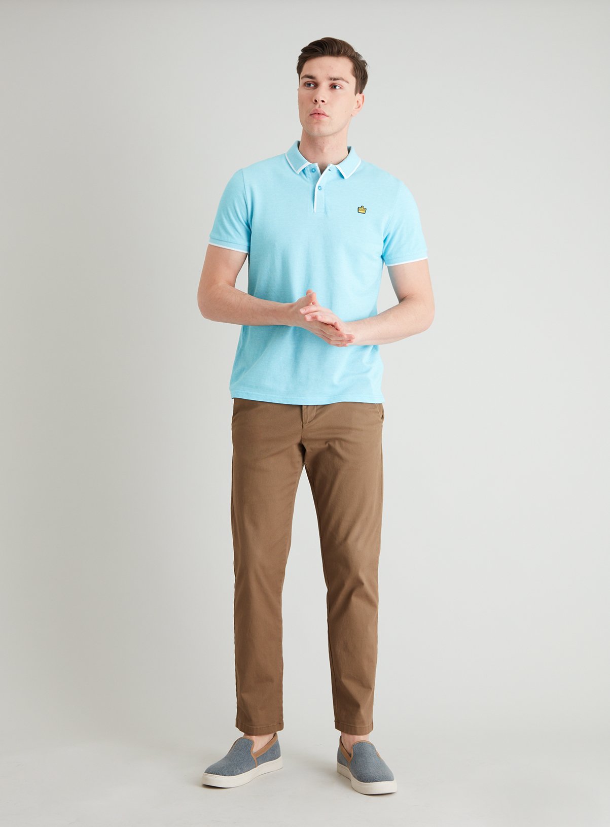 Pale Blue Pique Short Sleeve Polo Shirt Review