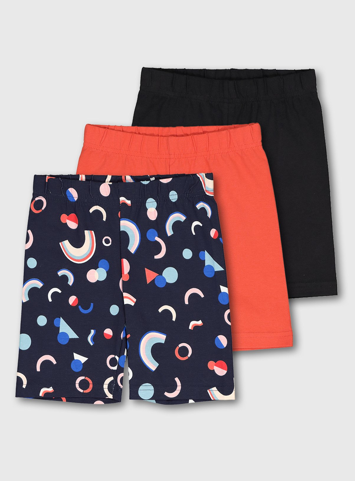 multi coloured cycling shorts