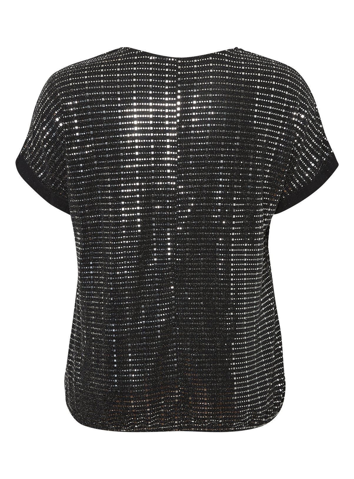 JUNAROSE Silver Sequin Short Sleeve Top Review