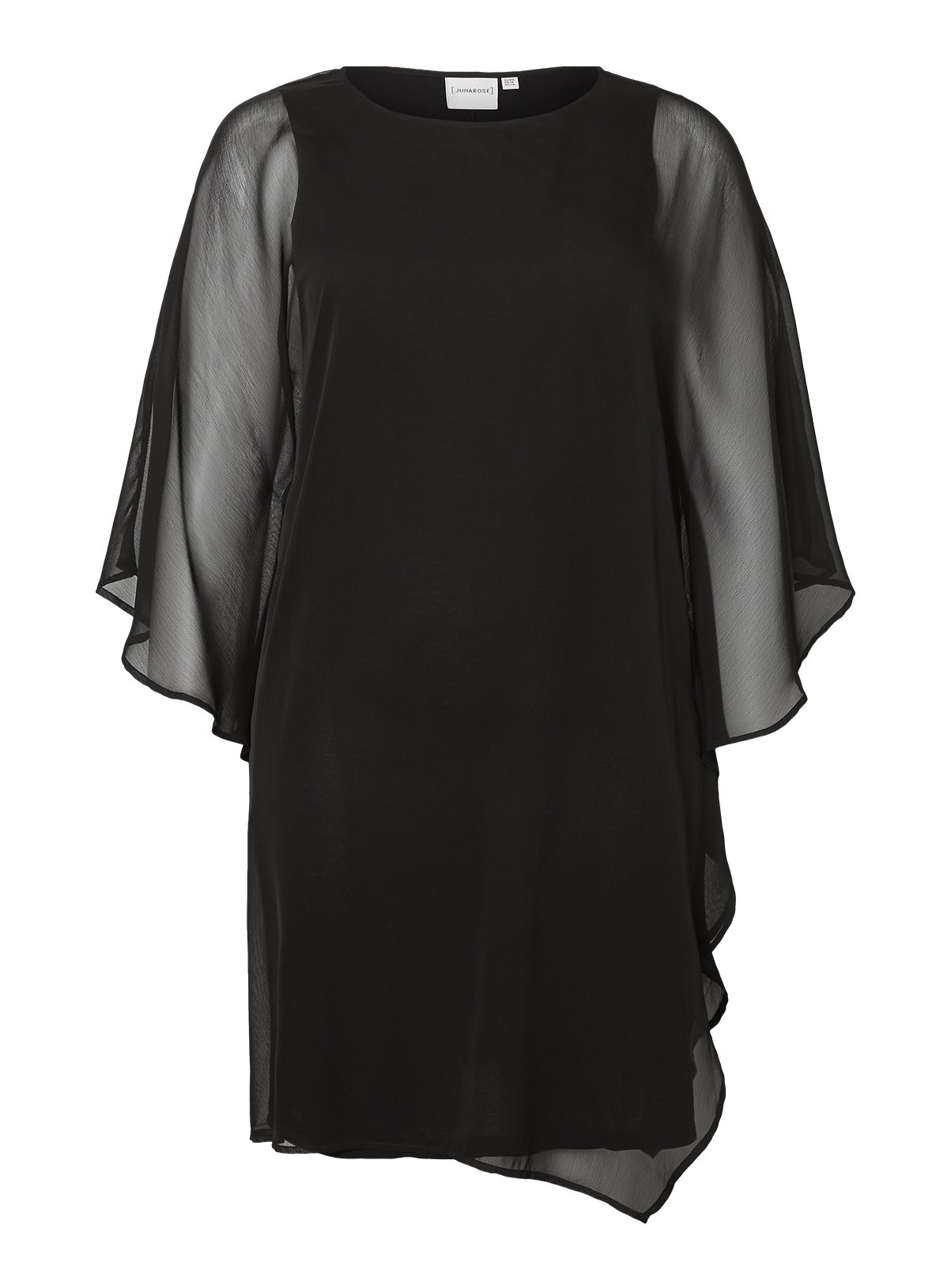 black floaty midi dress