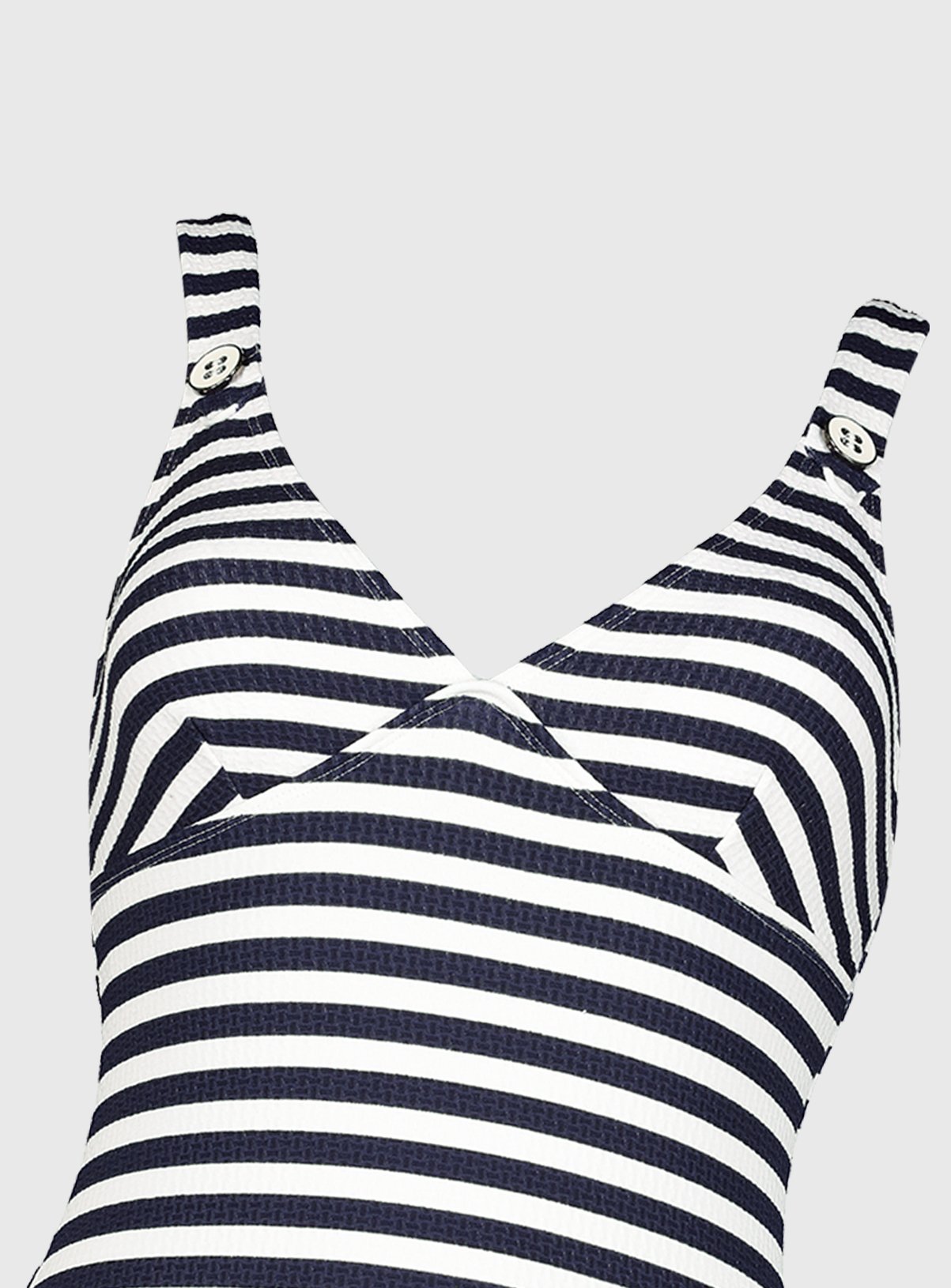 Navy Stripe Textured Swimsuit Review