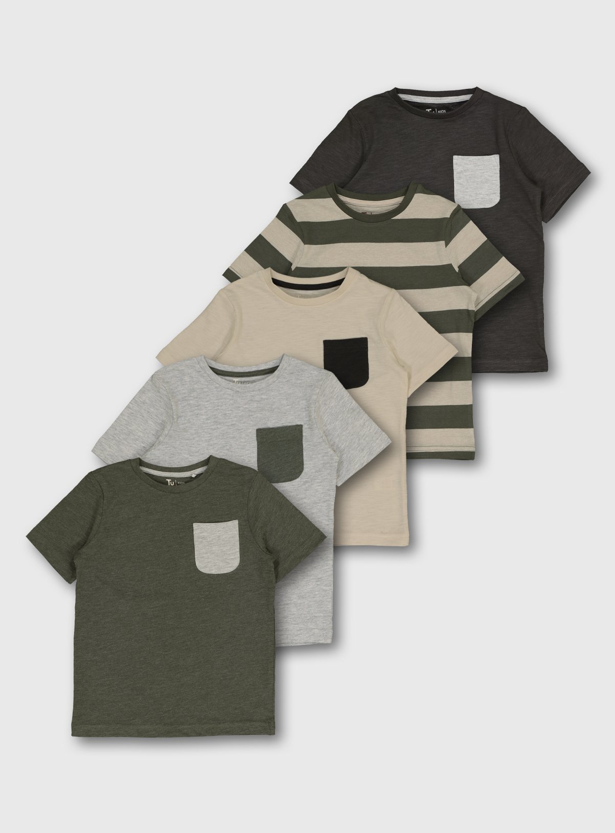 Khaki, Beige, & Grey T-Shirt 5 Pack Review