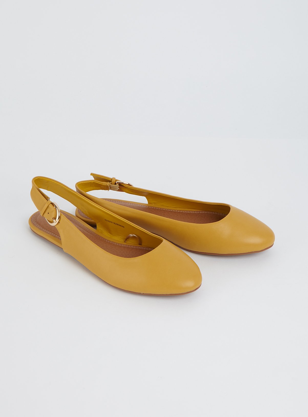 mustard slingback shoes