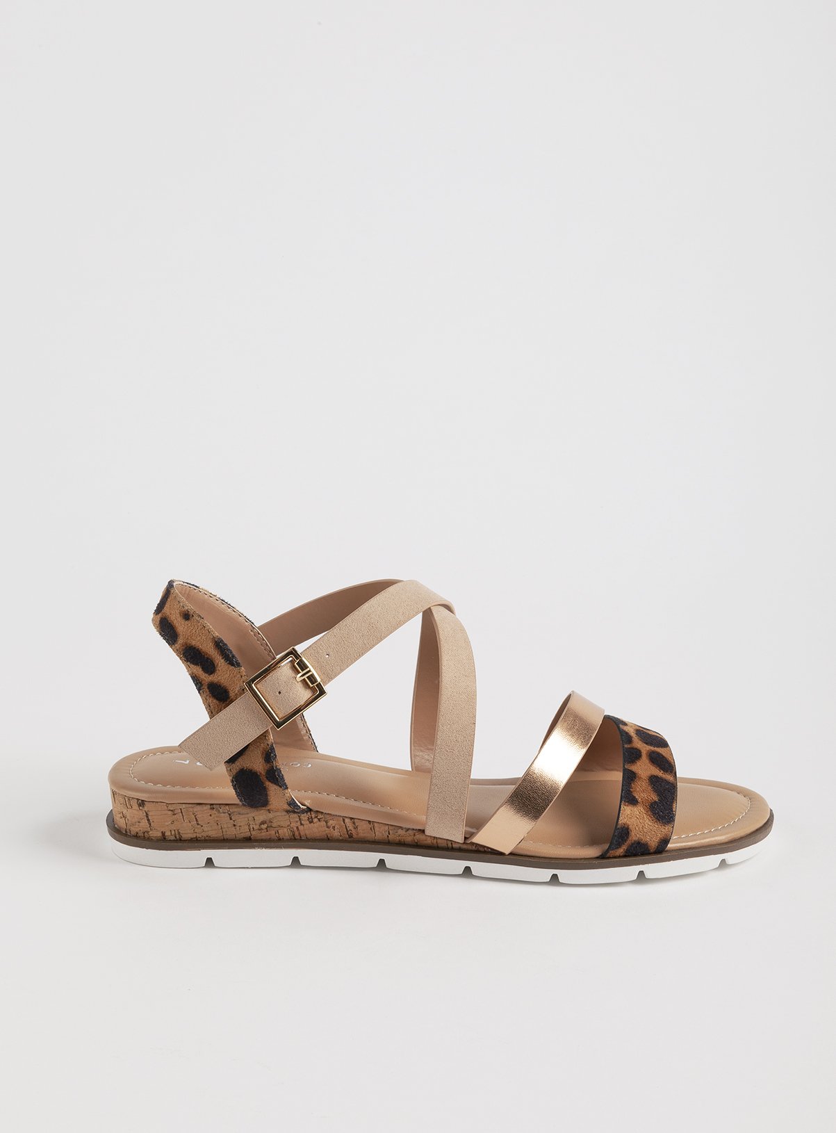 Sole Comfort Animal Print Strap Cork Wedge Sandals Review