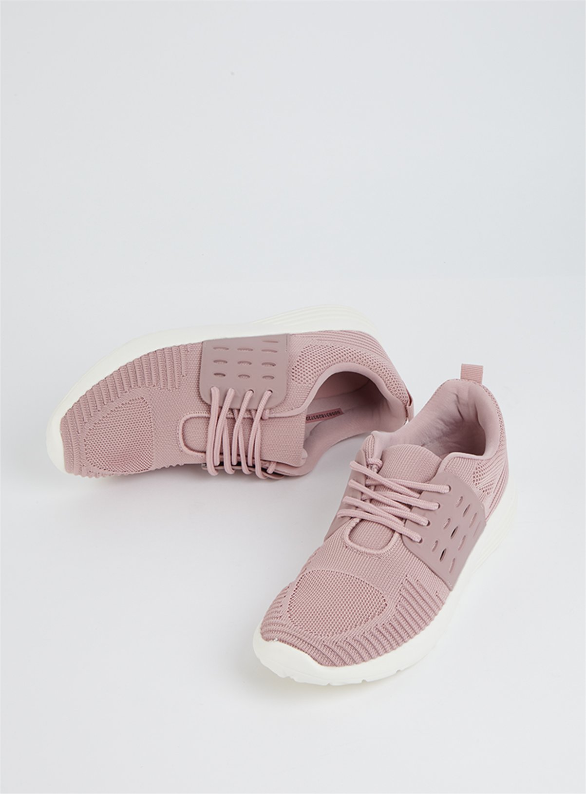 Dusky Pink Knitted Lace-Up Trainer Review