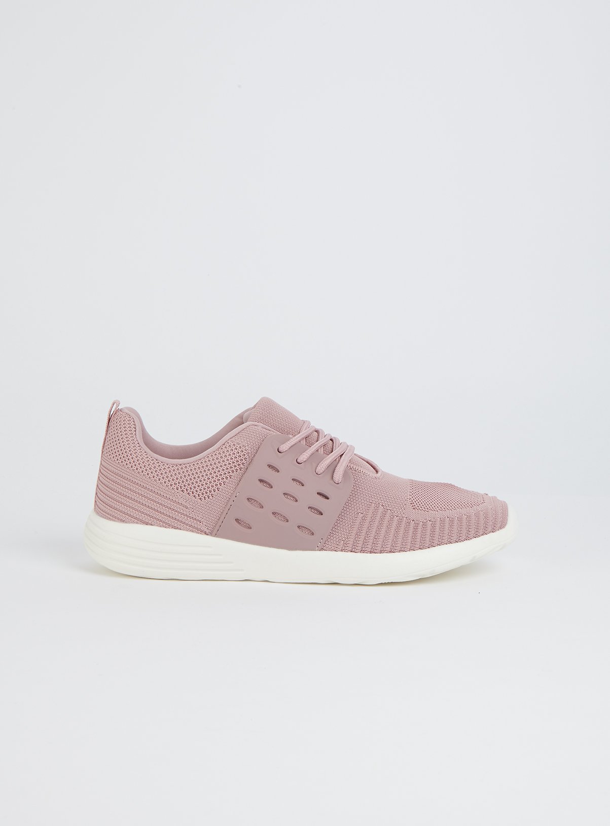 Dusky Pink Knitted Lace-Up Trainer Review