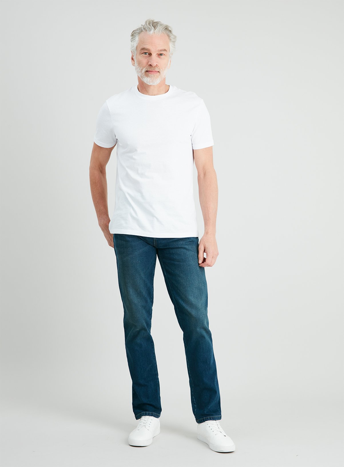 Buy Midwash Blue Denim Slim Fit Jeans With Stretch - W32 L34 | Jeans | Argos