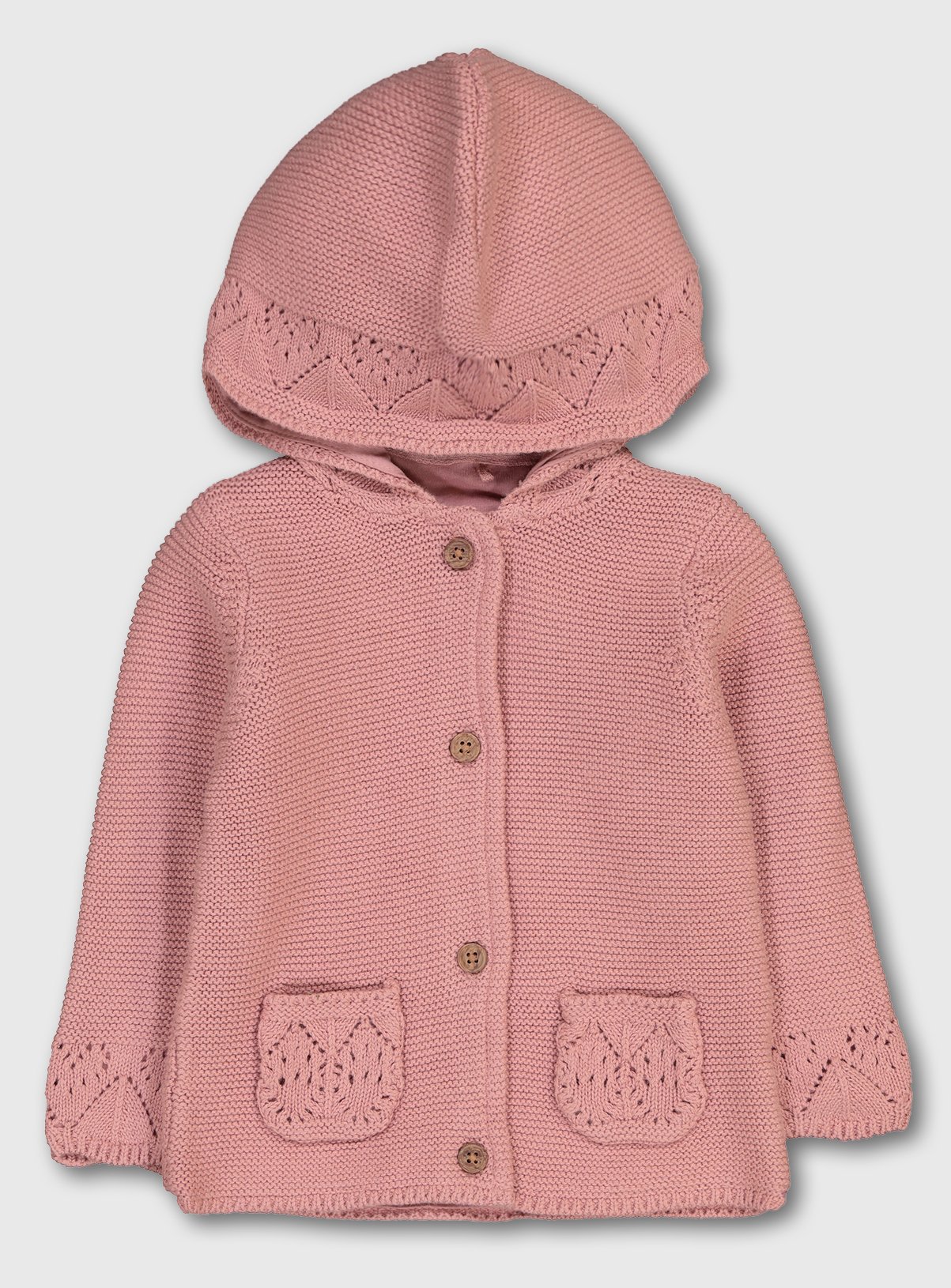 Pink Crochet Detail Hooded Cardigan Review