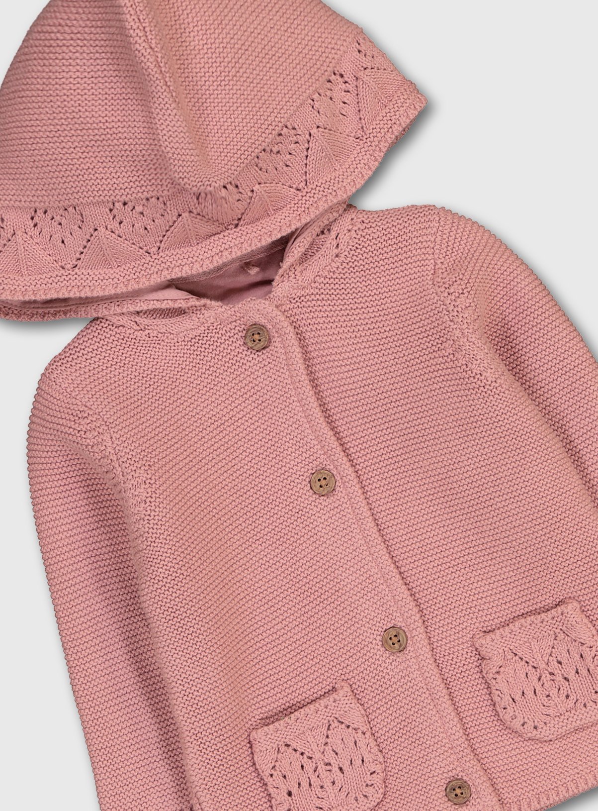 Pink Crochet Detail Hooded Cardigan Review