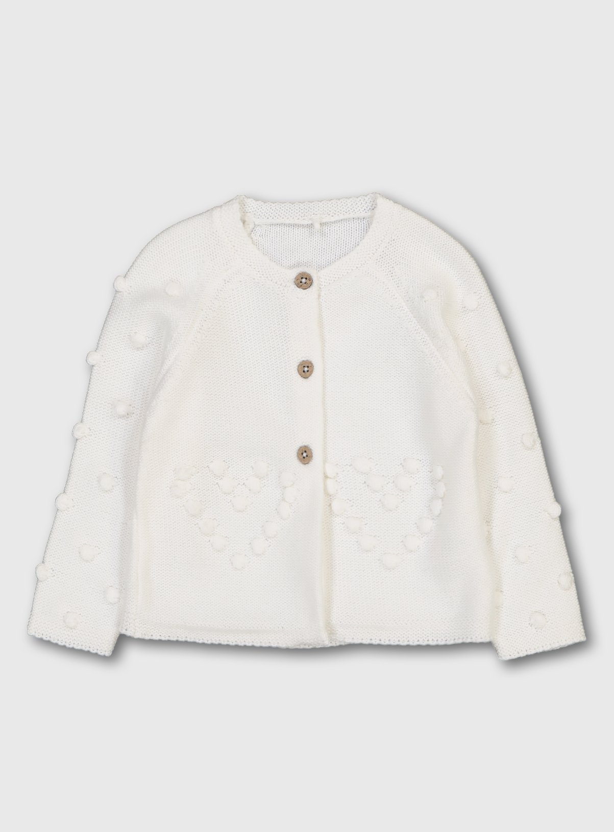 Cream Heart Bobble Knitted Cardigan Review