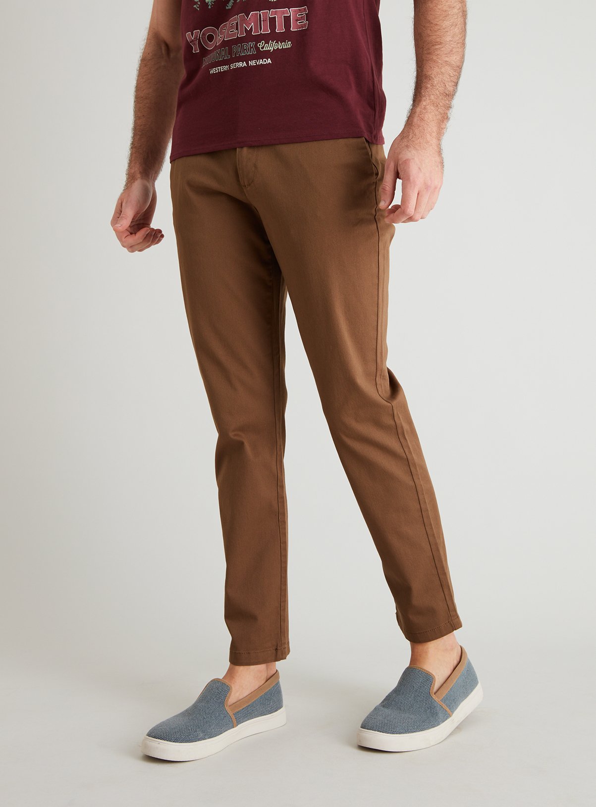 Brown Slim Fit Chinos With Stretch Review