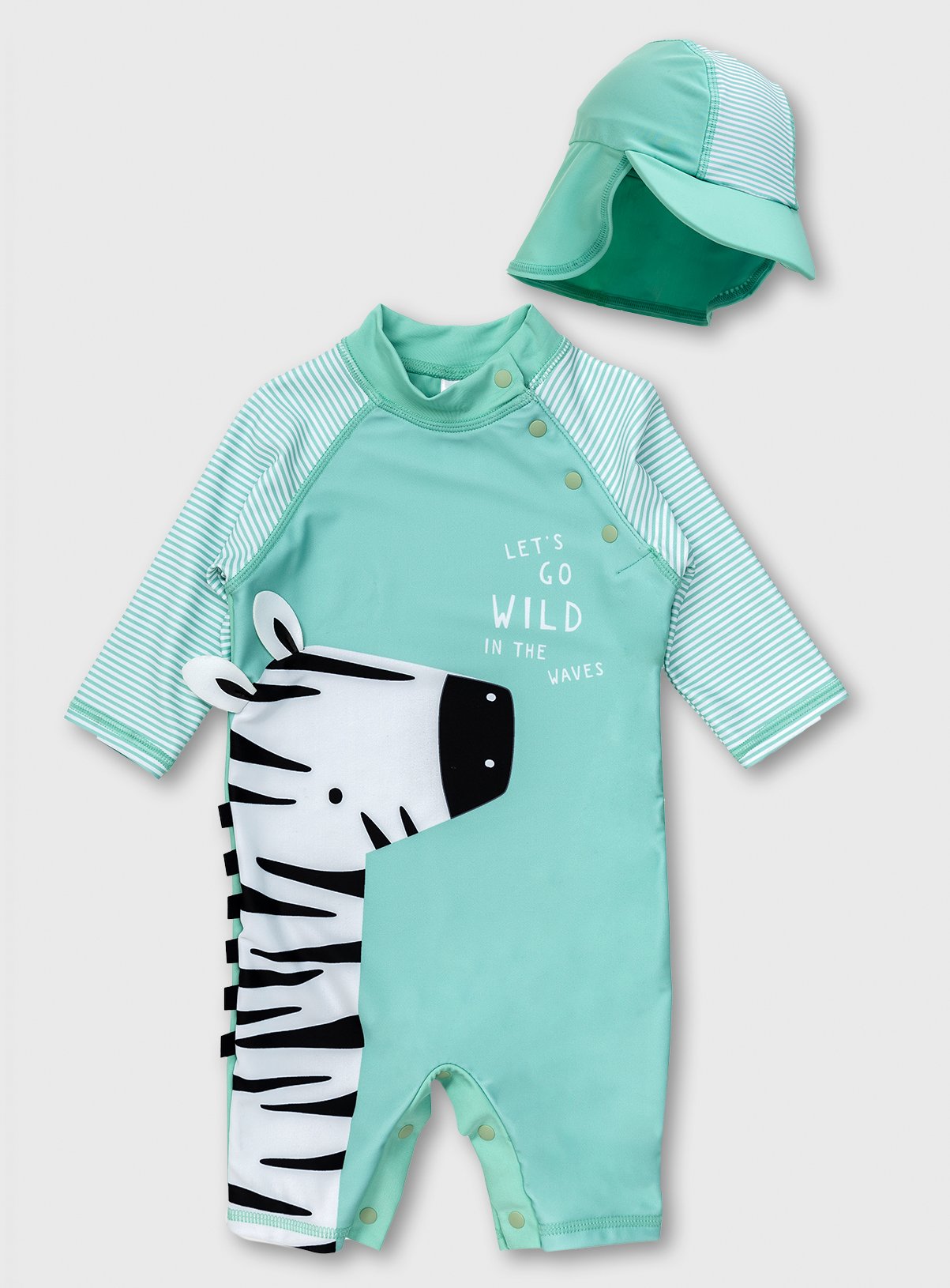 sunsafe swimsuit and hat