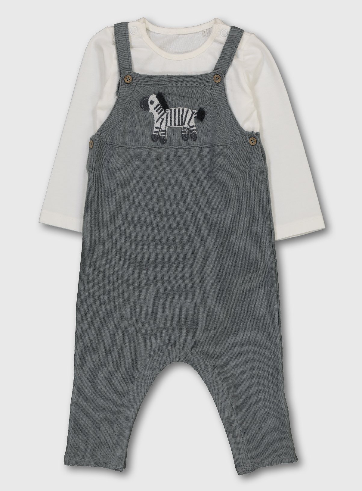 Grey Zebra Knitted Dungarees & Bodysuit Review