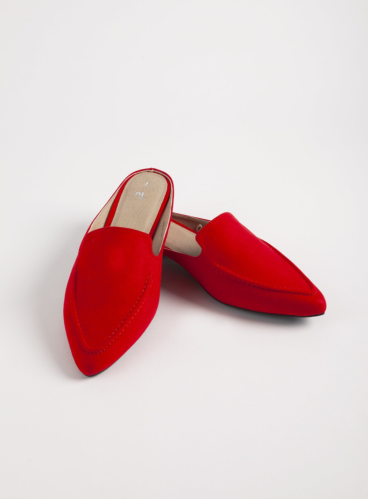 Red Faux Suede Pointed Mule Review