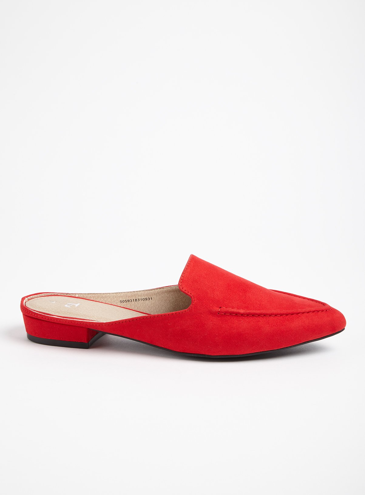 Red Faux Suede Pointed Mule Review