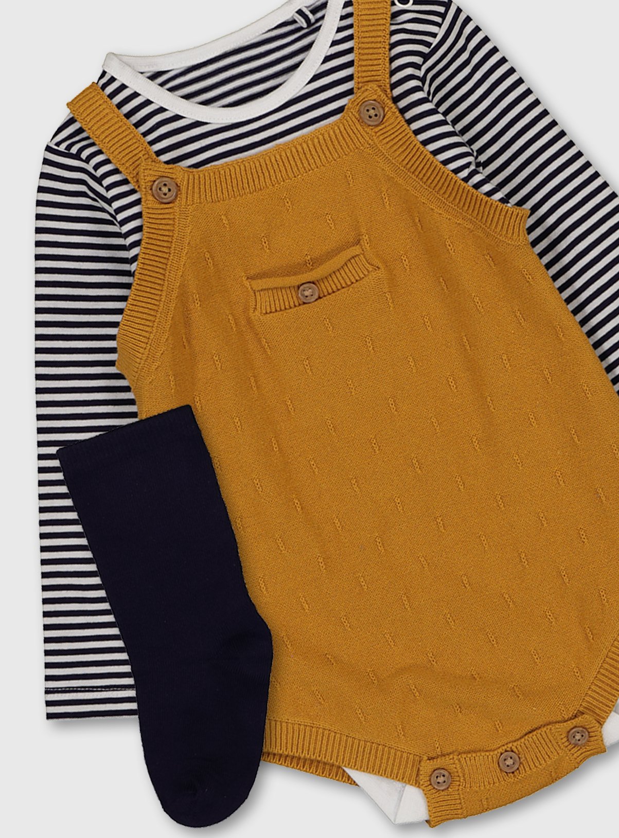 Mustard Bodysuit, Stripe Body & Socks Review