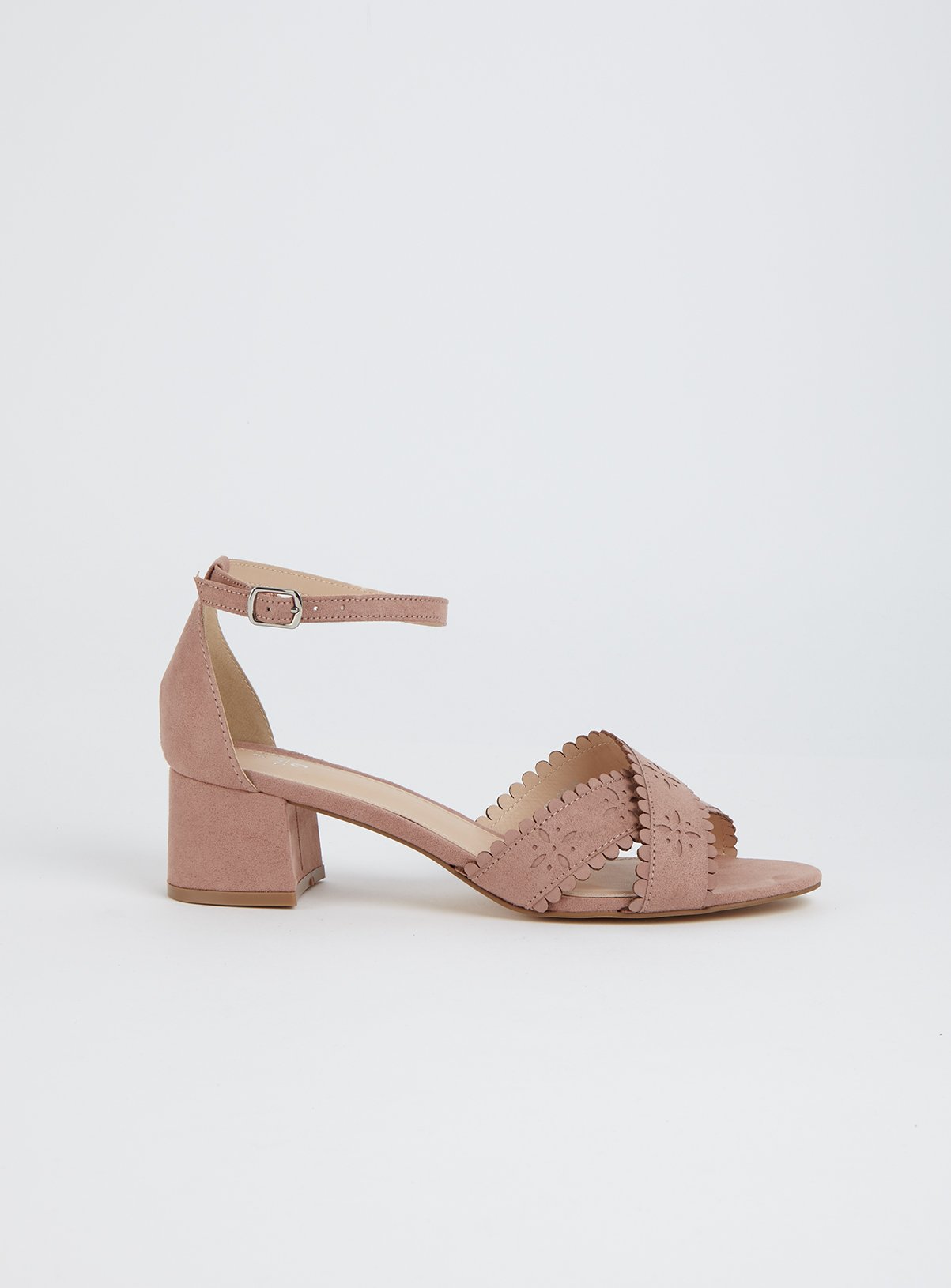 Blush Pink Scallop Edge Block Heel Sandals Review