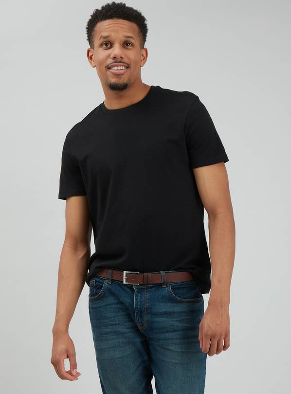 Buy Black Crew Neck Plain T Shirt M T Shirts Argos