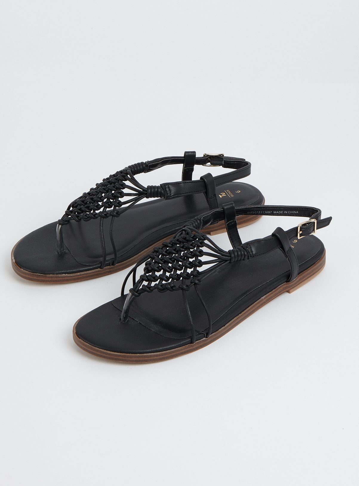 Black Macrame Upper Toe Post Sandals Review