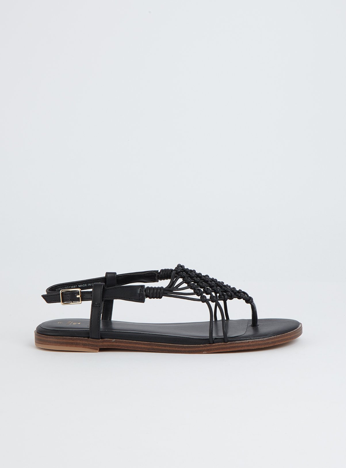 Black Macrame Upper Toe Post Sandals Review