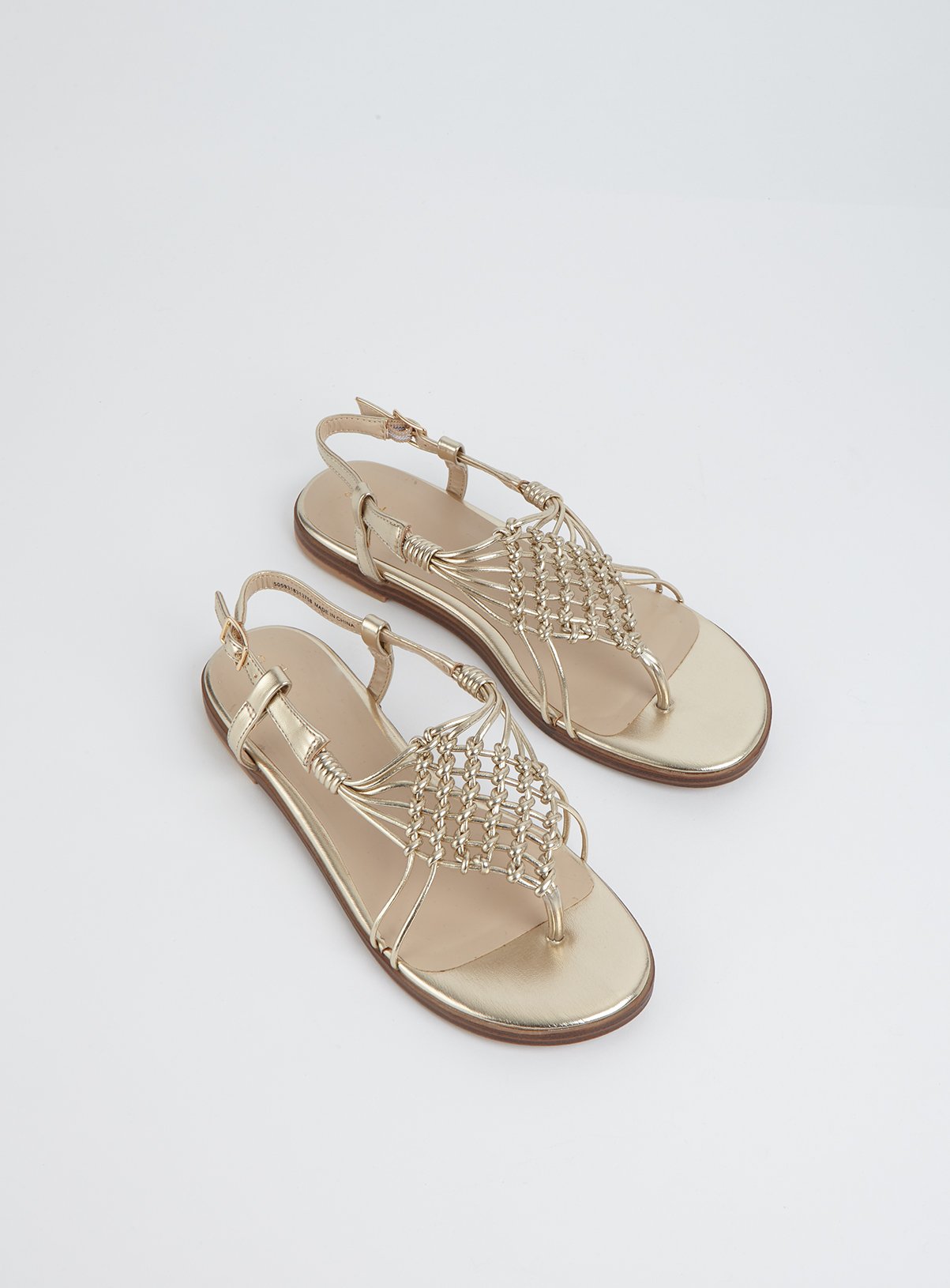 Gold Macrame Upper Toe Post Sandals Review