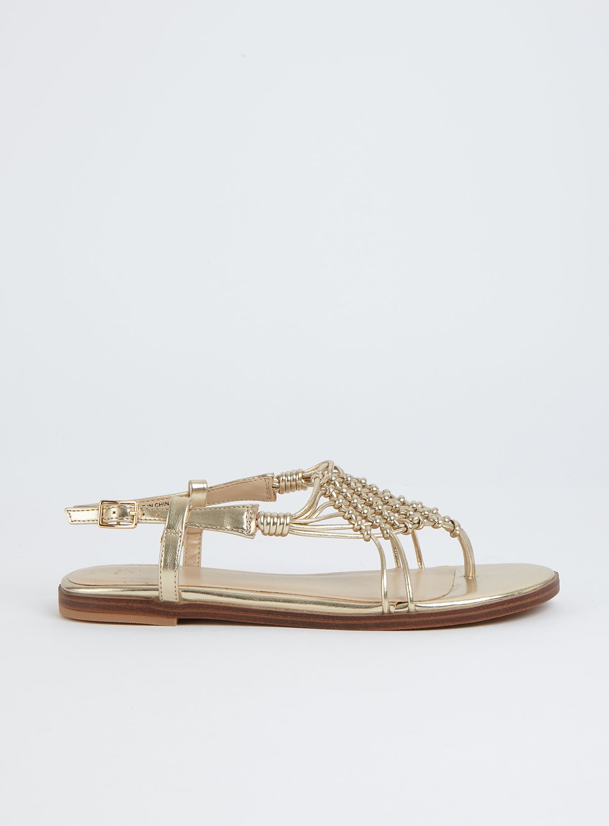 Gold Macrame Upper Toe Post Sandals Review