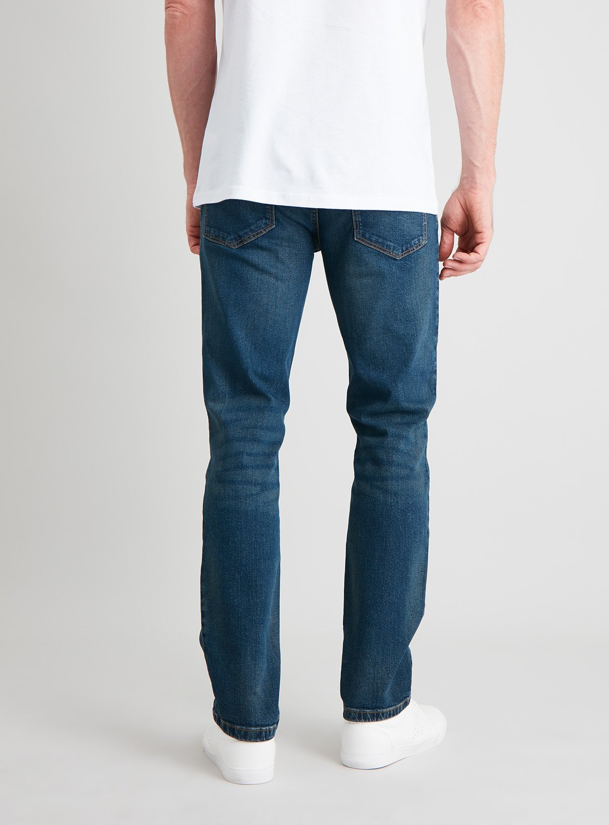 Midwash Slim Fit Belted Denim Jeans With Stretch Review