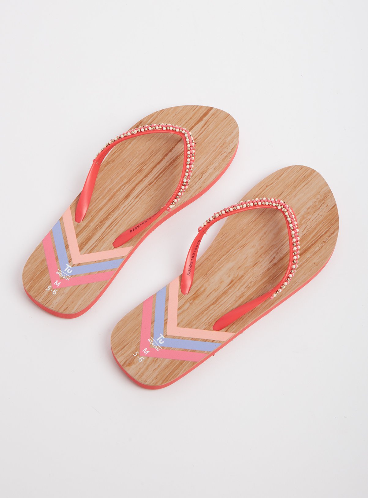 Beaded Wood Effect Flip Flops Review