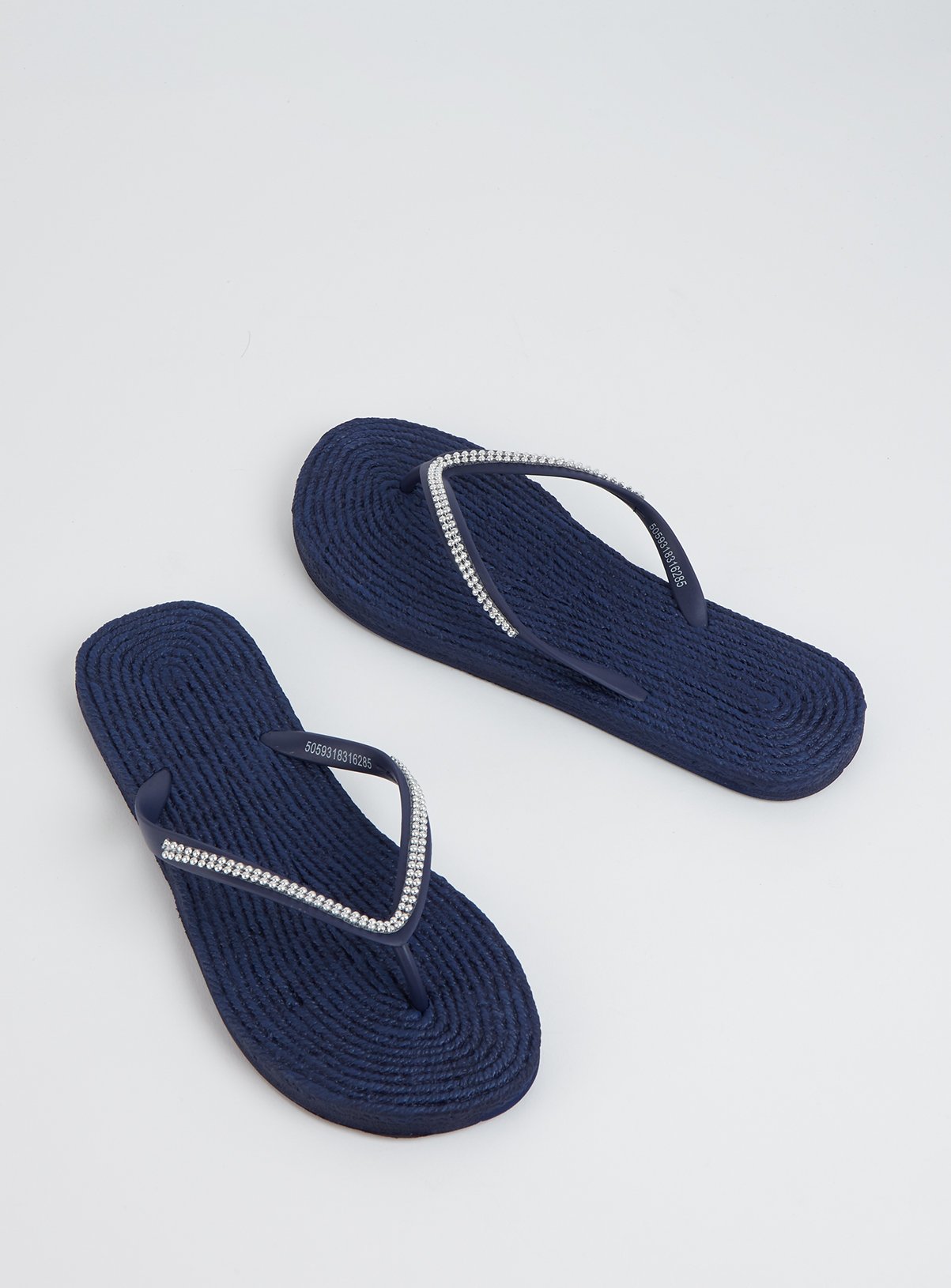 flip flops navy blue