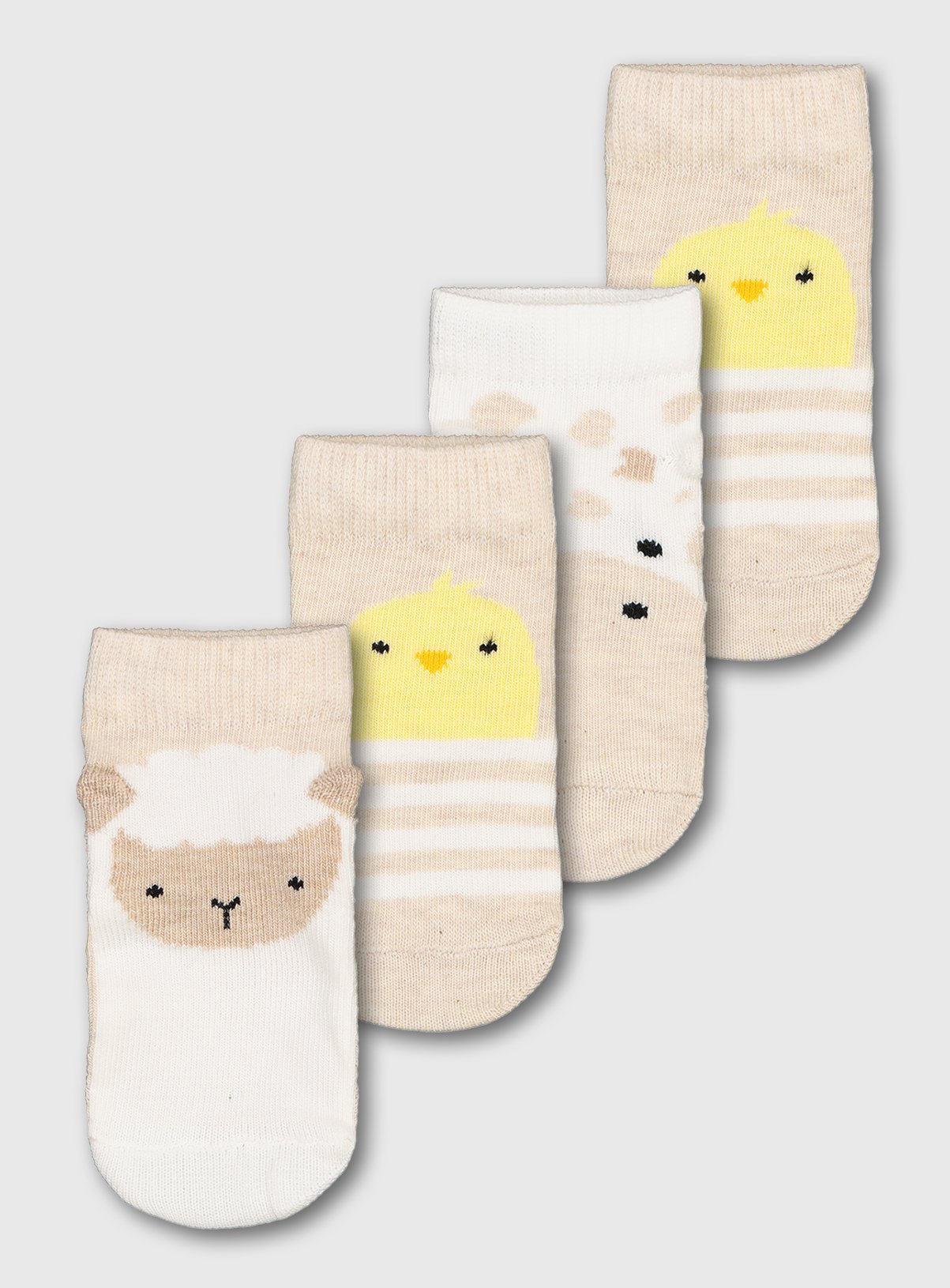 Yellow & Oatmeal Spring Animal Sock 4 Pack Review