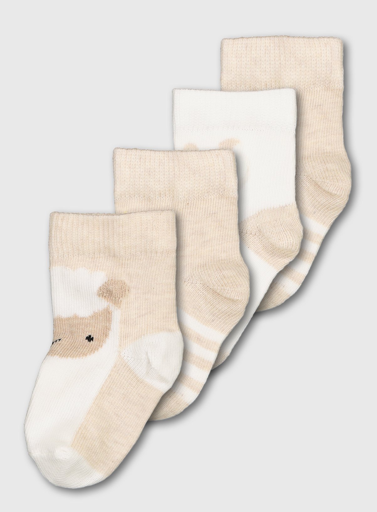 Yellow & Oatmeal Spring Animal Sock 4 Pack Review