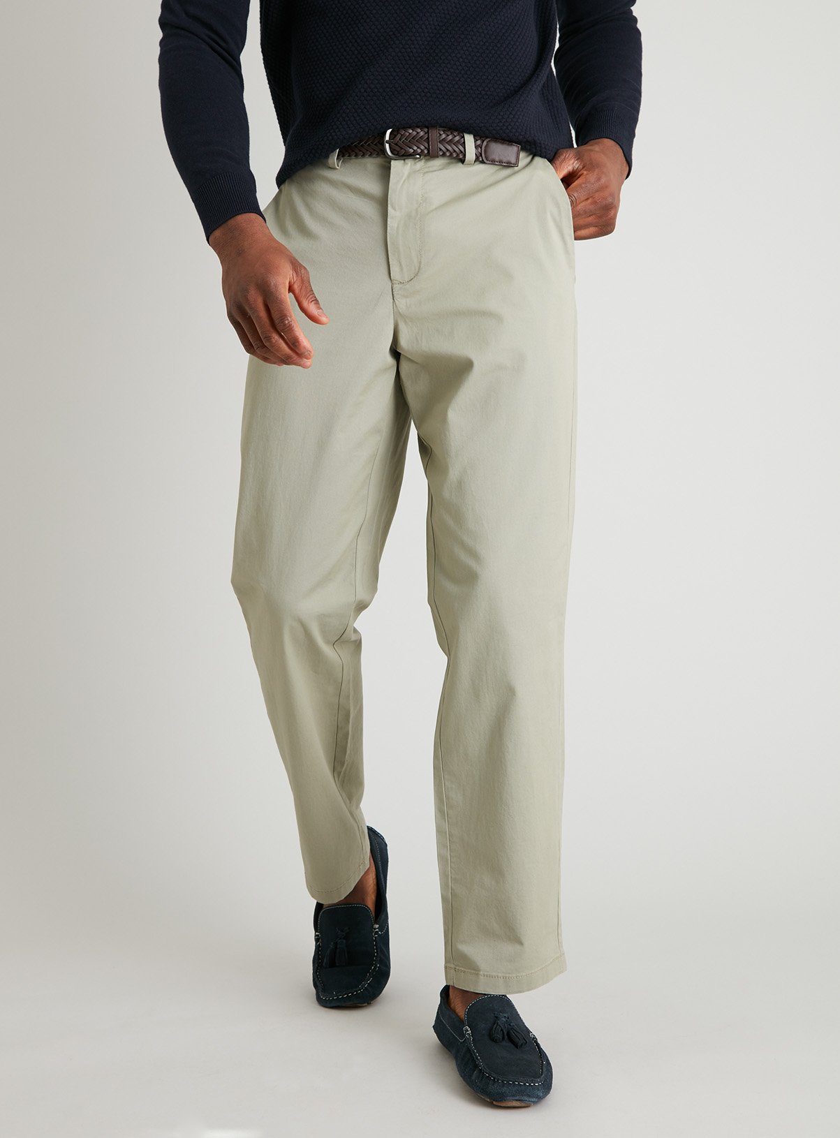 Stone Straight Leg Belted Chino With Stretch Review