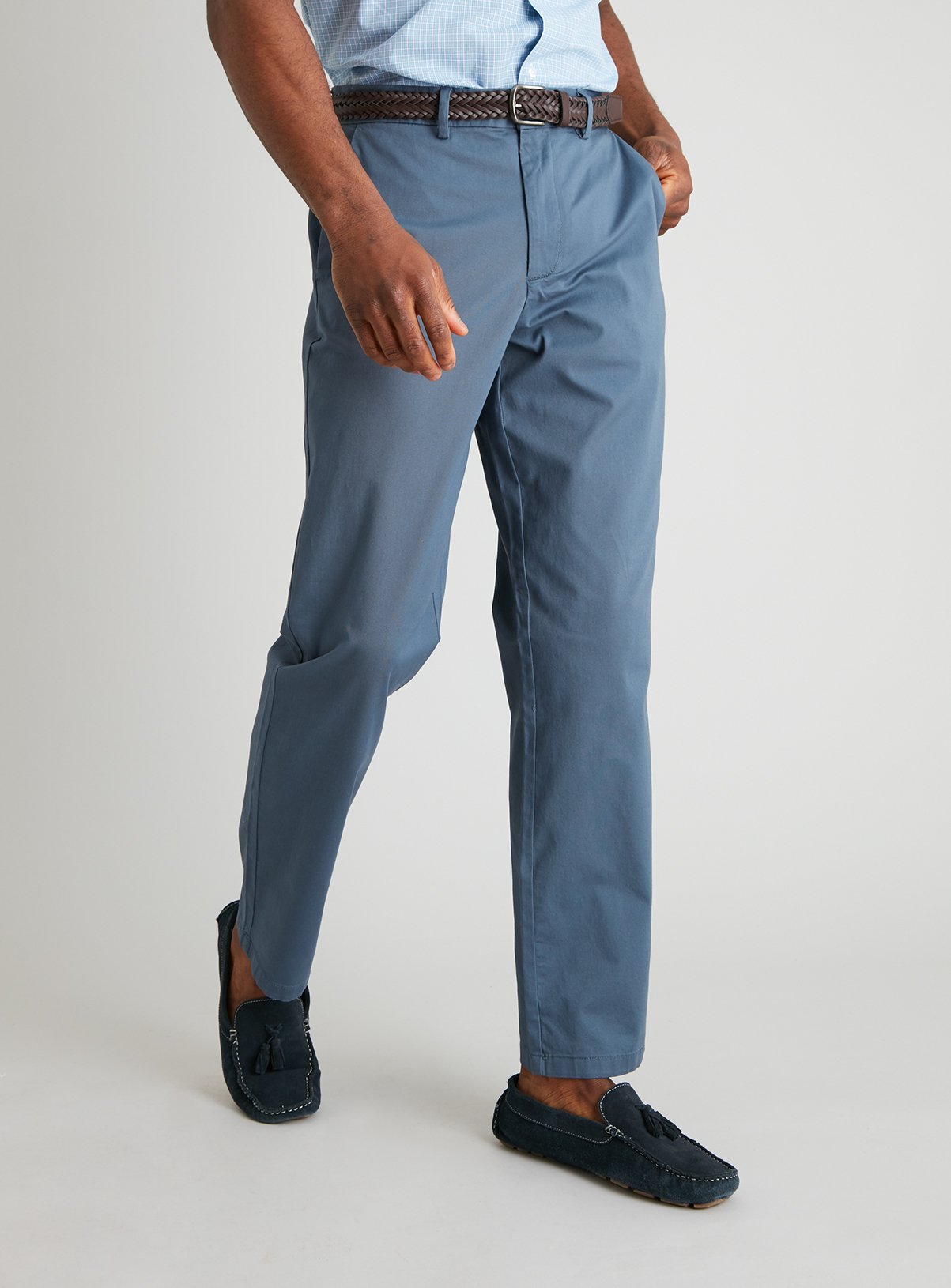 Airforce Blue Lightweight Belted Chino With Stretch Review