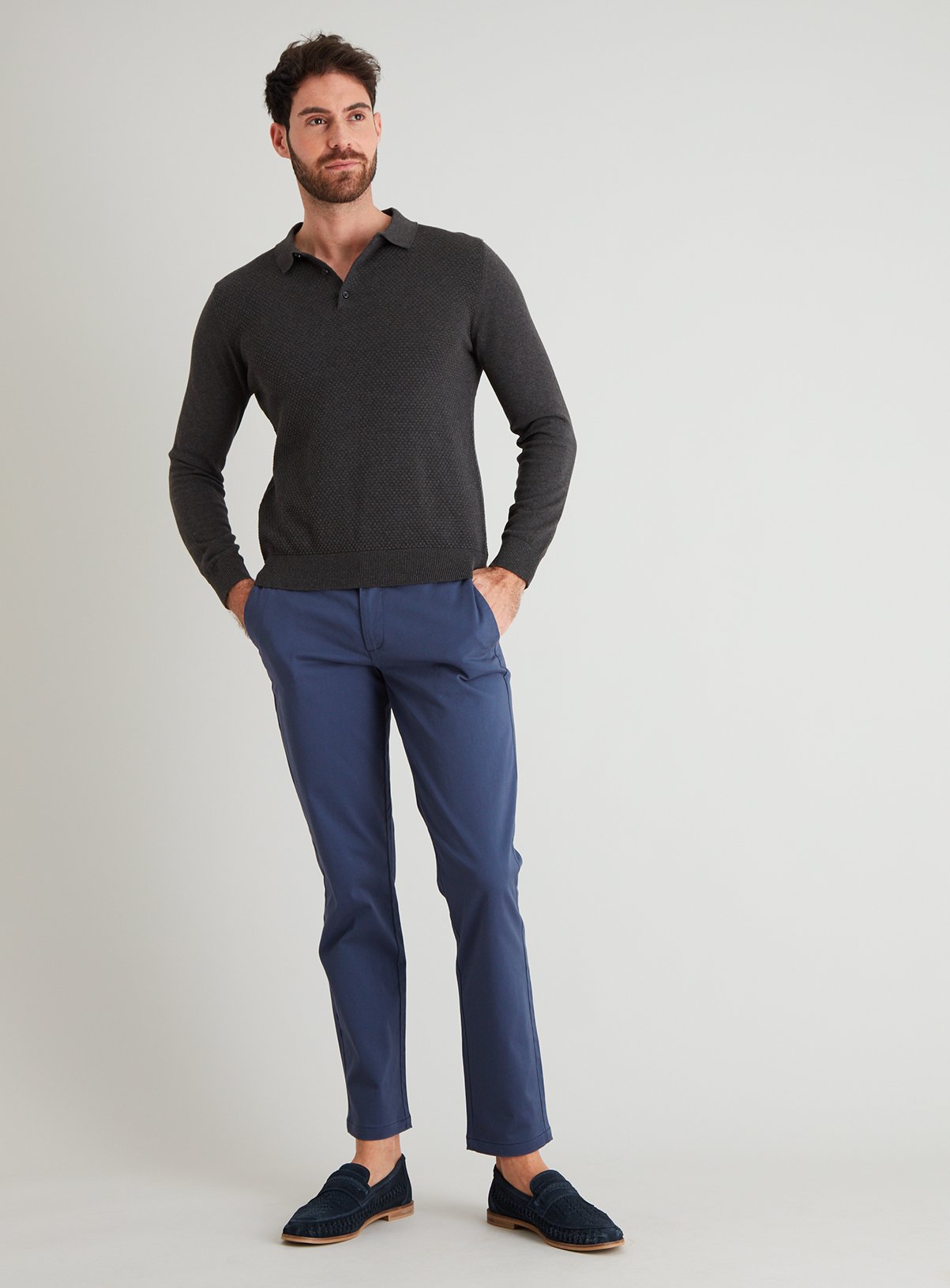 Ink Blue Slim Fit Chinos With Stretch Review