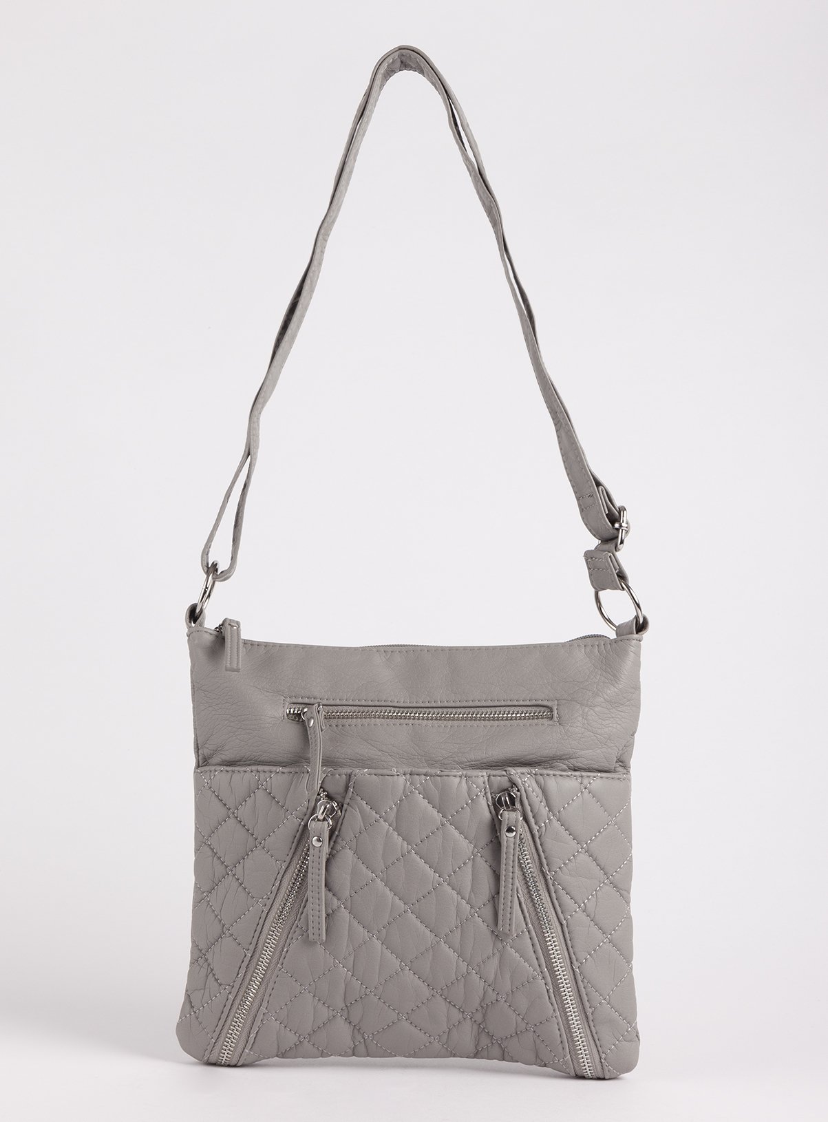 Grey Quilt Detail Cross Body Bag Review