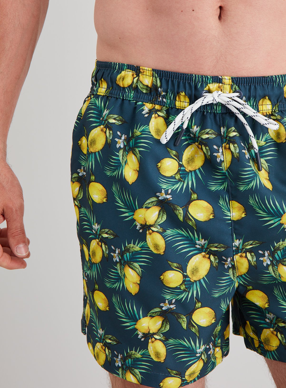 Lemon Print Recycled Shortie Swim Shorts Review