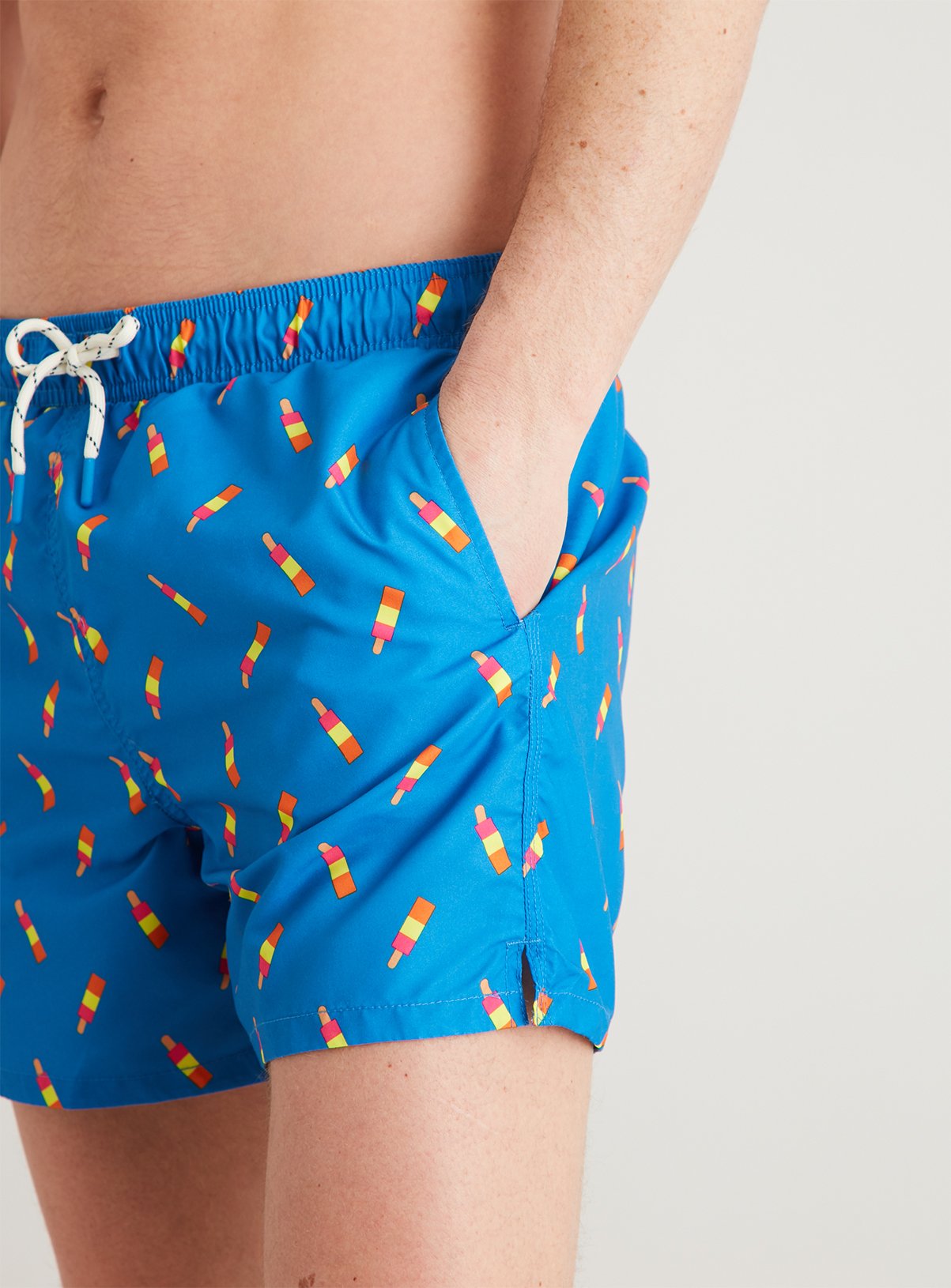 Blue Lolly Print Recycled Shortie Swim Shorts Review