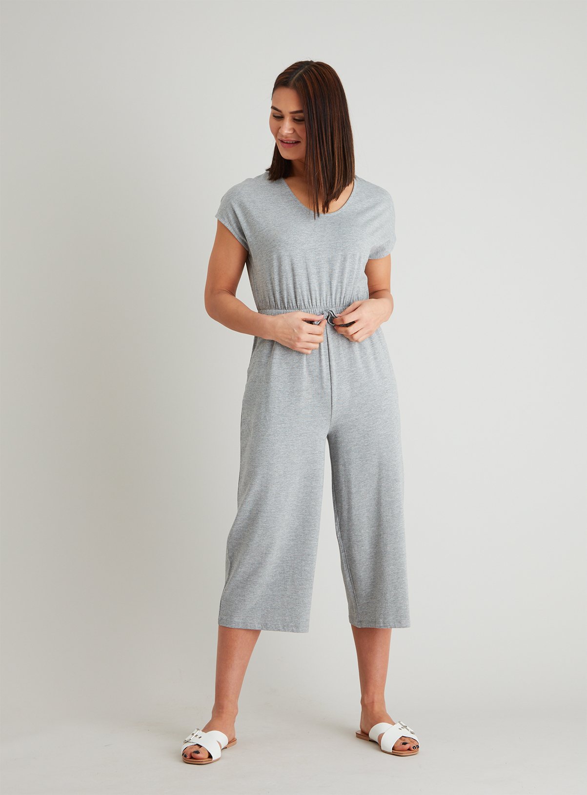 grey jumpsuit