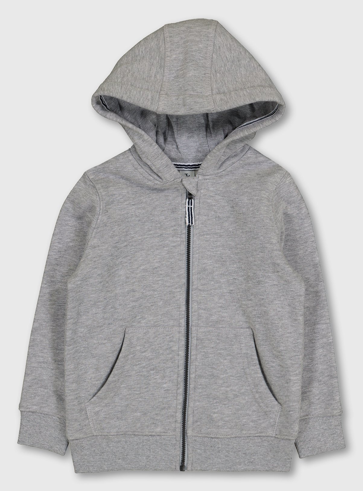 grey marl zip hoodie