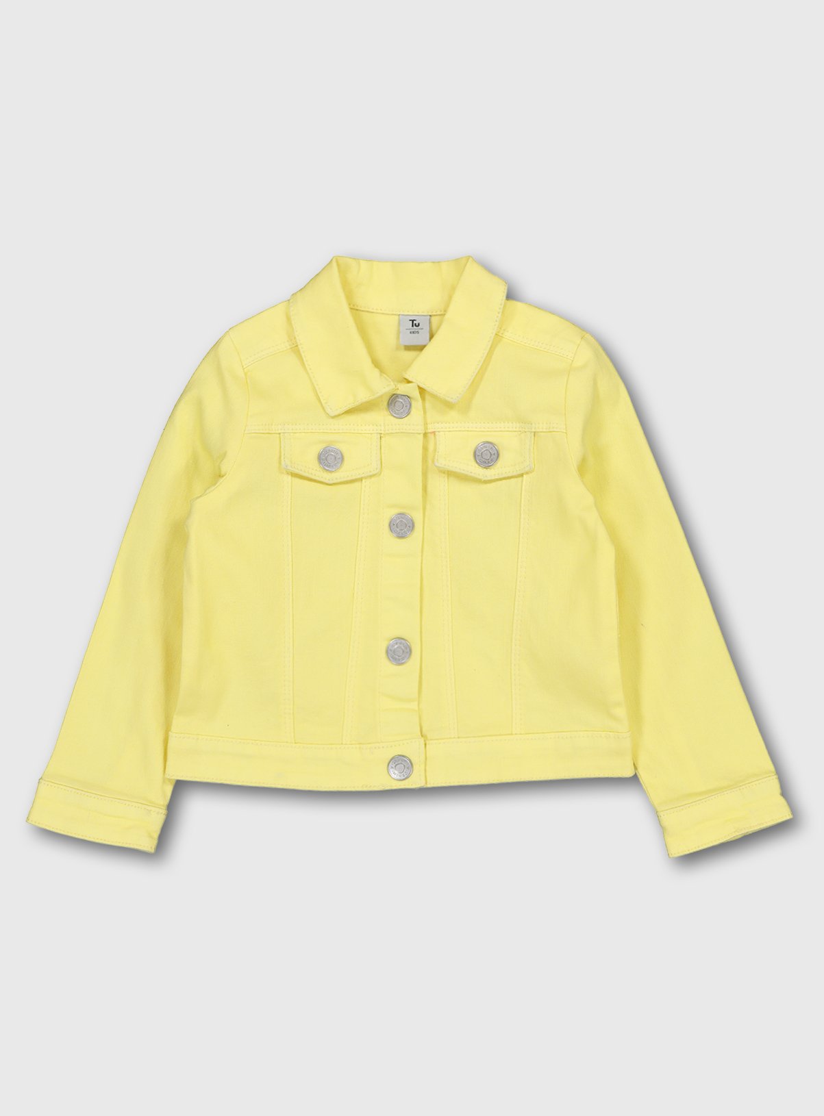 bright coloured denim jacket