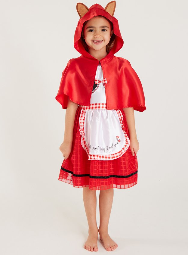 Fancy Dress Little Red Riding Hood Dress Cape Costume 2 10 Years Tu Clothing