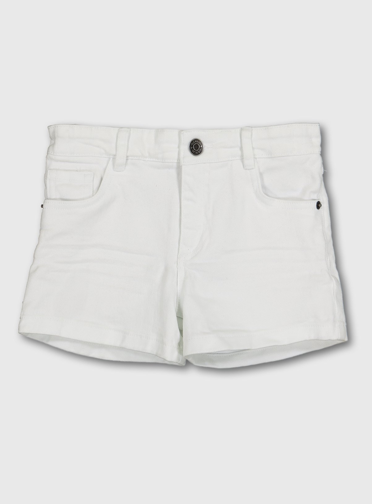 white denim shorta