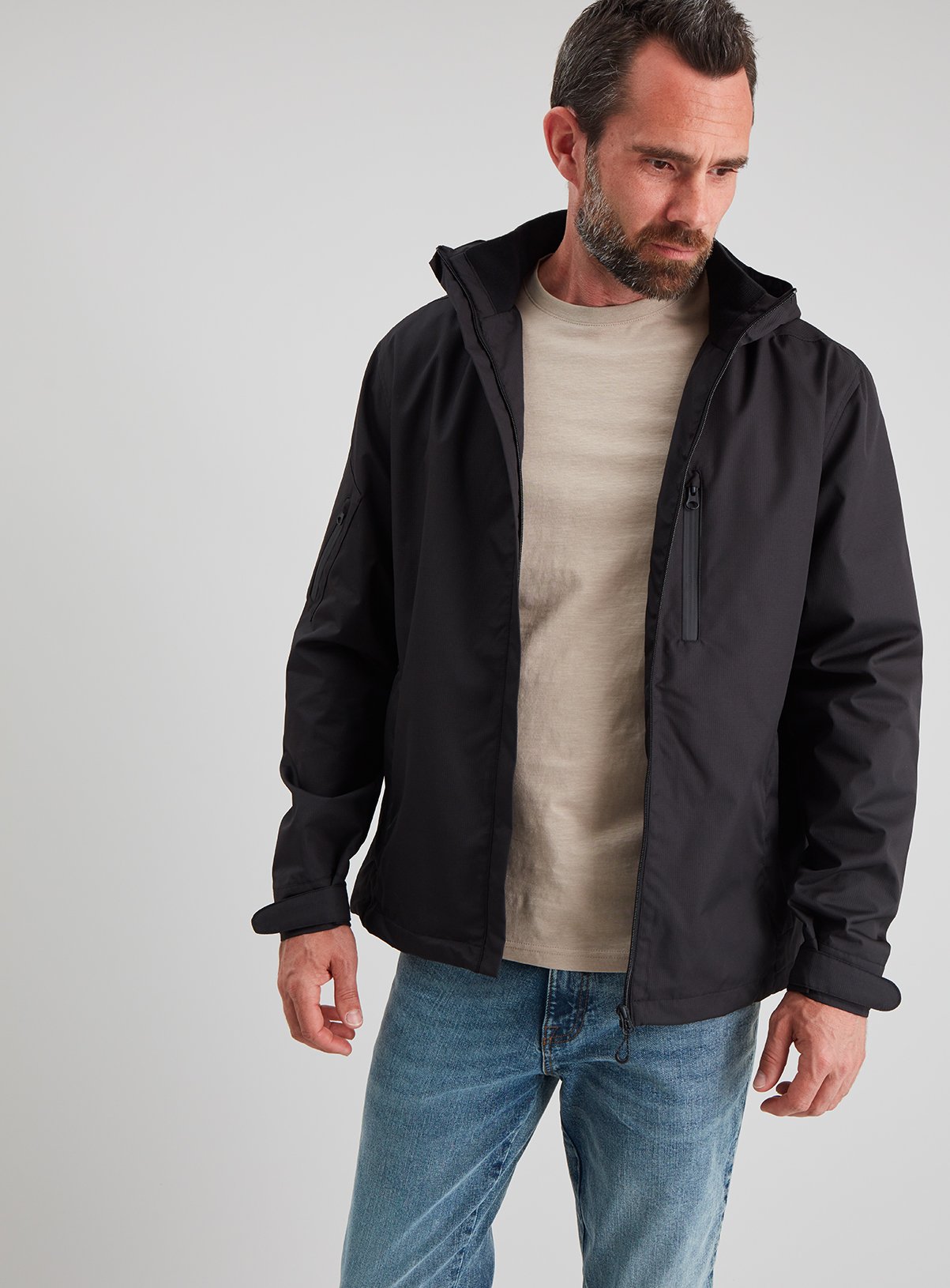 Black Ripstop Sporty Lightweight Jacket Review