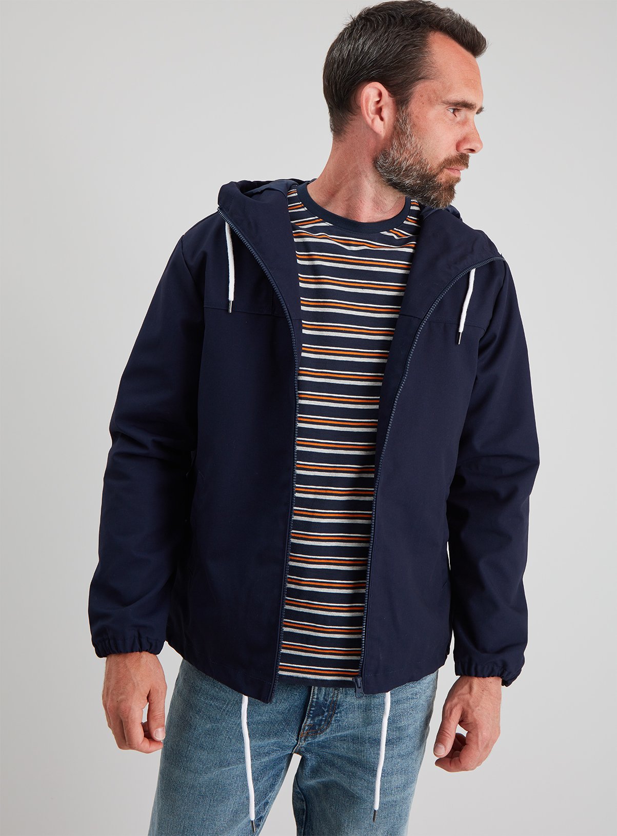 Navy Canvas Hooded Jacket Review