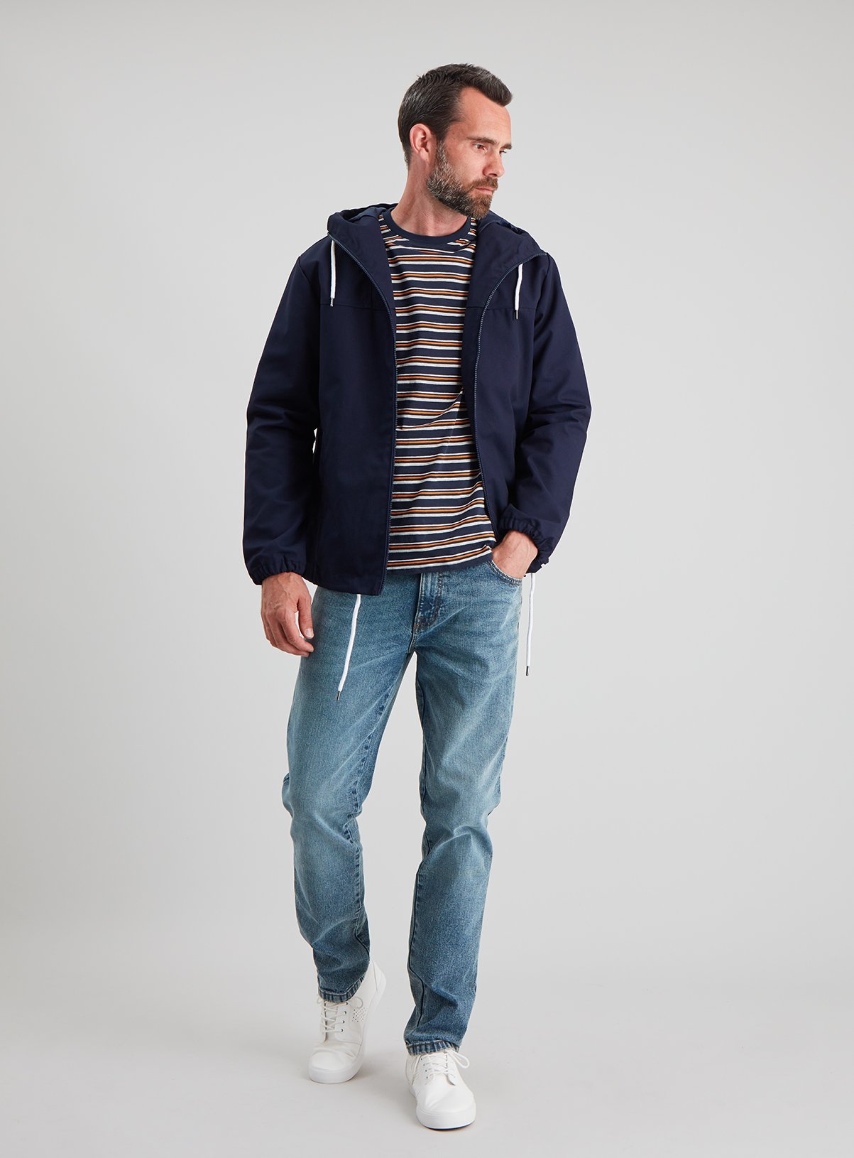 Navy Canvas Hooded Jacket Review