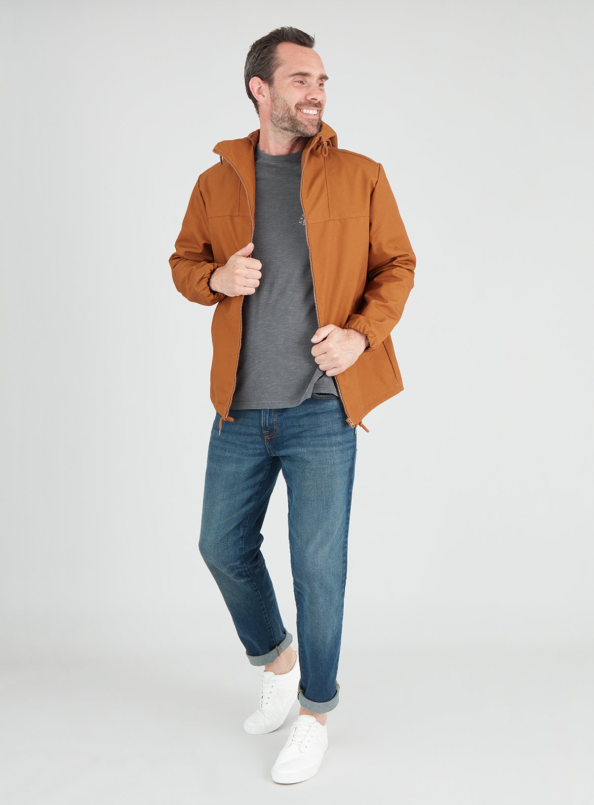 Tobacco Brown Shower Resistant Hooded Jacket Reviews Updated December