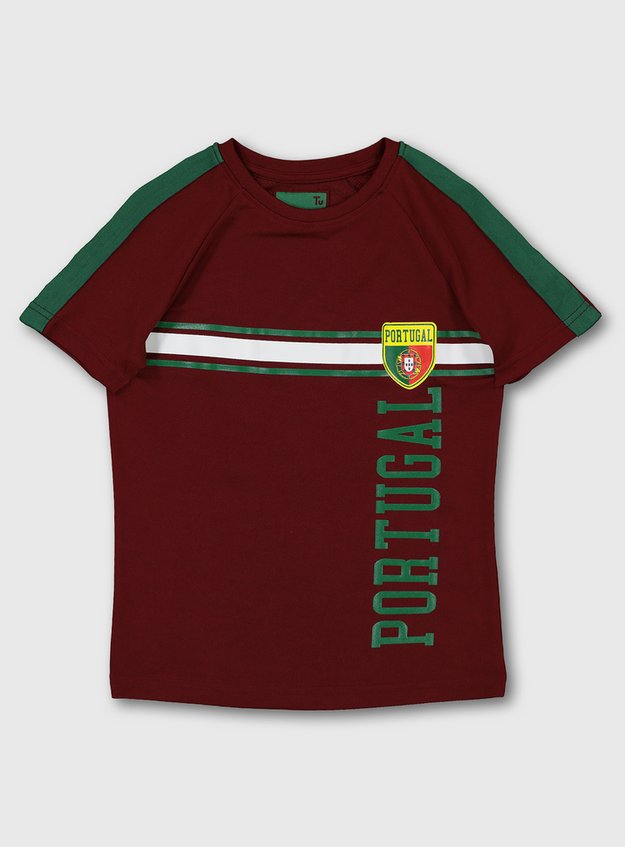 Kids Burgundy Portugal Football Shirt 3 14 Years Tu Clothing