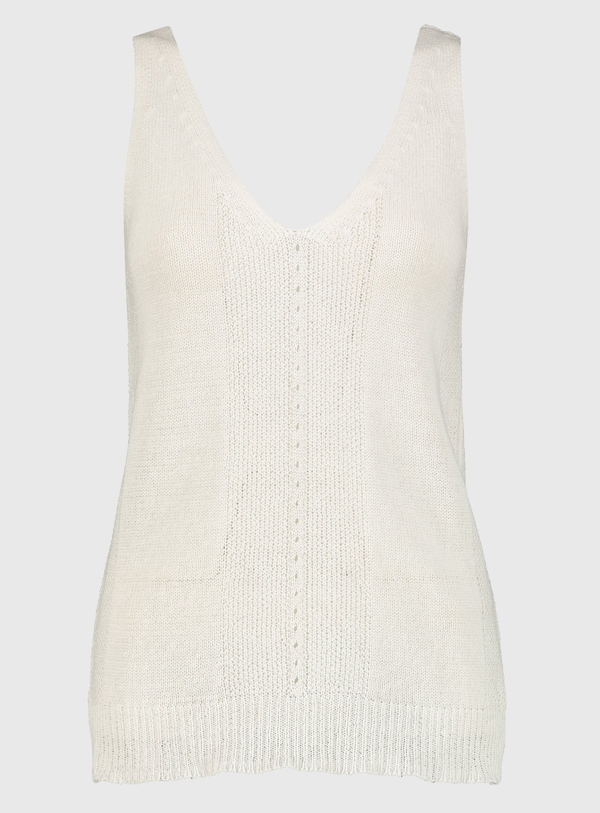 White Stitchy Tape Vest Review